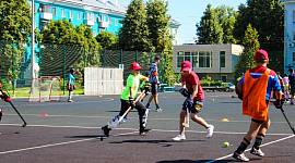 Летний фестиваль среди детских хоккейных дворовых команд в Новомосковске